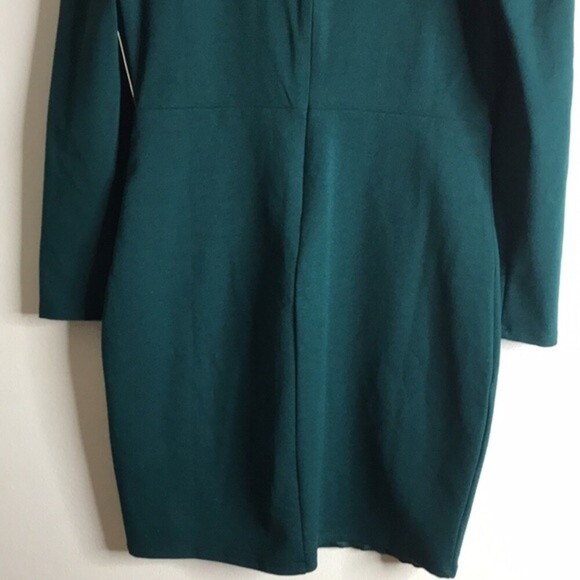 Lulus dark emerald green body-con long sleeve dress size large ladies NWT - Picture 9 of 12